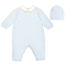Load image into Gallery viewer, Emile at Rose Boys knit babygrow and hat

