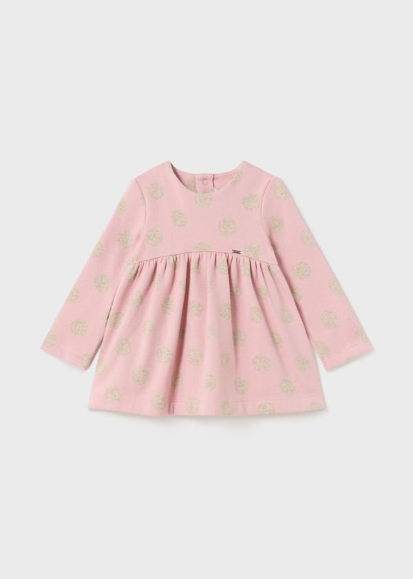 Baby pink poka dot dress 2988