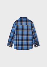 Load image into Gallery viewer, Boys checked blue cotton shirt 4111
