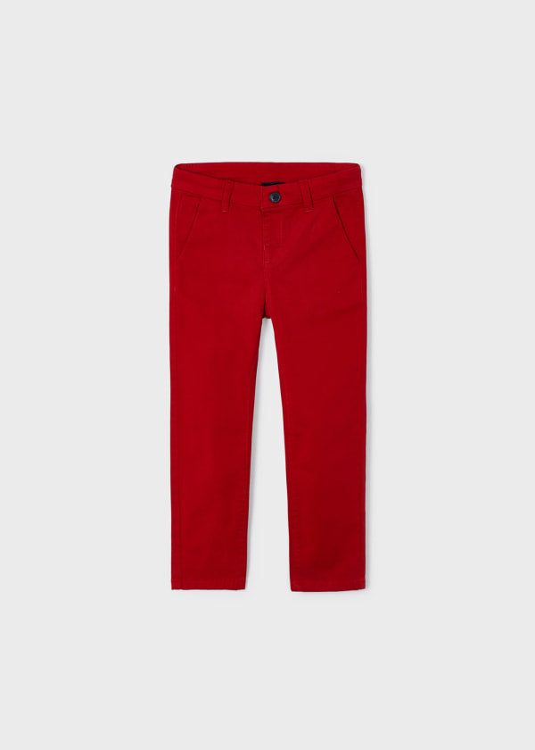 Boys Cotton red chinos 513