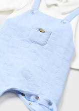 Load image into Gallery viewer, Newborn dungaree pale blue romper 2670
