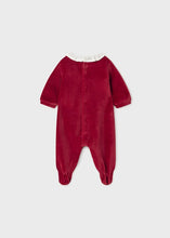 Load image into Gallery viewer, Red velour babygrow 2739
