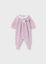 Load image into Gallery viewer, Lilac velour baby grow 2739

