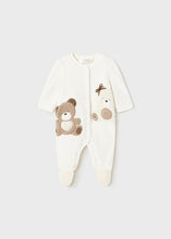 Load image into Gallery viewer, Teddy Velour baby grow 2740
