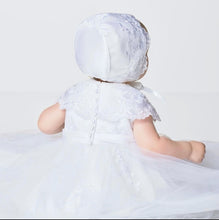 Load image into Gallery viewer, Sarah Louise 001163QS Christening robe and bonnet WHITE
