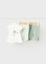 Load image into Gallery viewer, 3 piece green cotton legging set 1763
