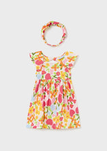 Load image into Gallery viewer, Bright coloured cotton dress and headband 1972
