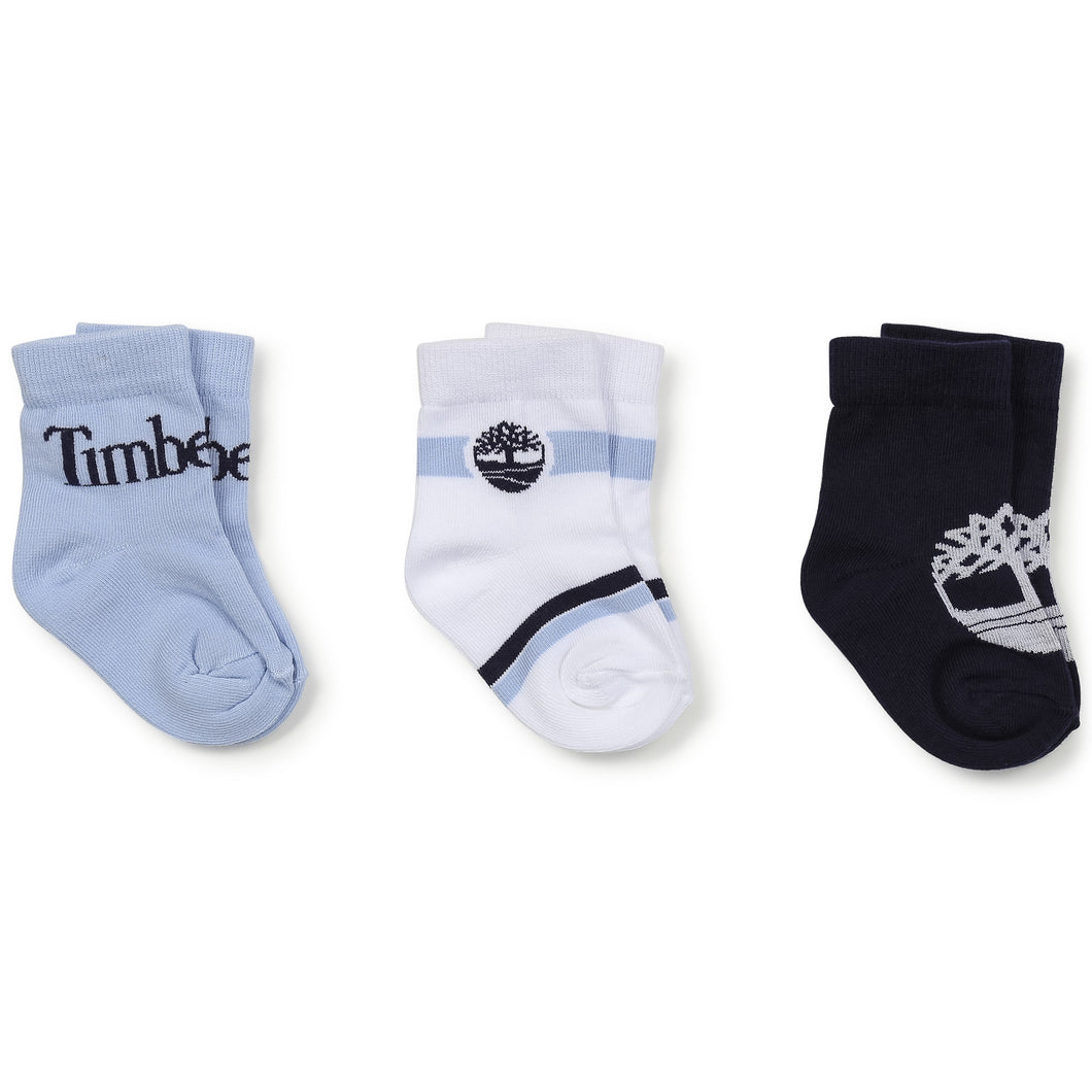 Timberland Newborn Navy&Blue Sock Pack of 3