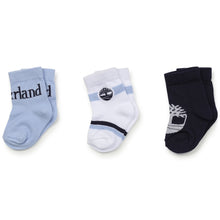 Load image into Gallery viewer, Timberland Newborn Navy&amp;Blue Sock Pack of 3
