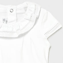 Load image into Gallery viewer, Mayoral White baby grow with frill
