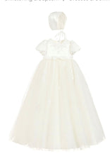 Load image into Gallery viewer, Sarah Louise Satin ceremony gown and bonnet IVORY 001054QS
